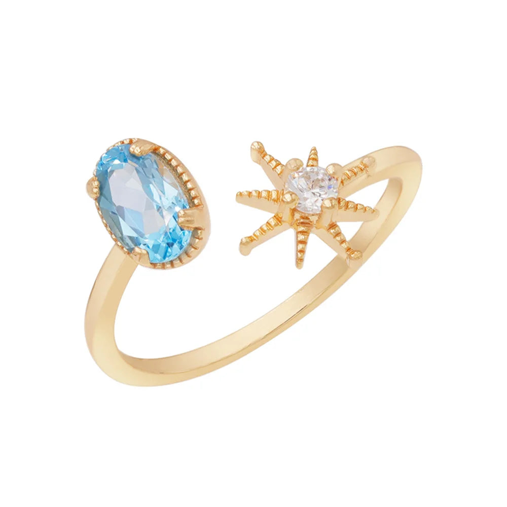 Anillo 925 Sterling Silver Gold Jewelry Gemstone Fine Rings Emerald Ruby Crystal Red Corundum Aquamarine Onyx Cordierite Ring