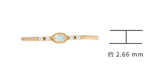 925 Sterling Silver 14K Gold Plated Gemstone Zircon Natural Oval Egg Australian Opal Ring