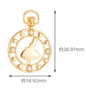Emotional Factory 925 Sterling Silver 14K Gold Plated Hollow Map Compass Pendant