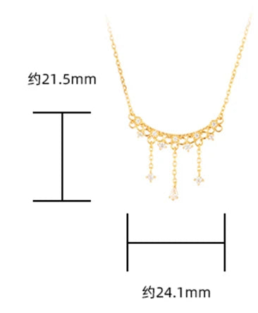 Gemstones Gem Retro Topaz Lace Fringe Necklace