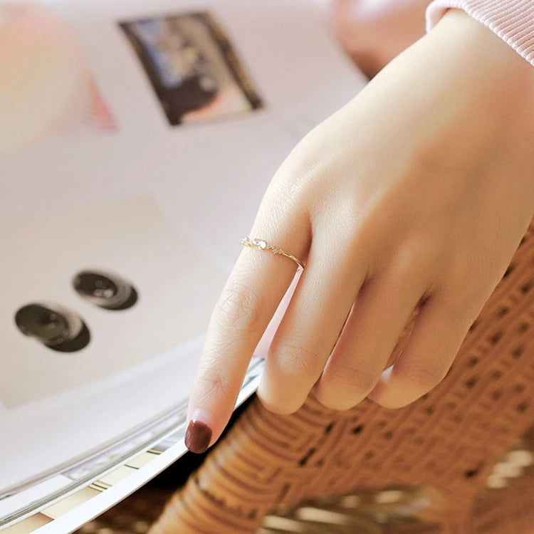 Emotional Factory 925 Sterling Silver 14K Gold Plated Gemstones Egg-Shaped Zircon Natural Blue Moonstone Ring