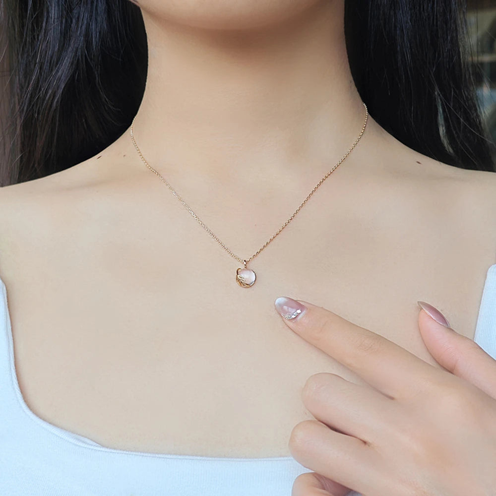 Emotional Factory 925 Sterling Silver 14K Gold Plated Gemstone Rainbow Stone Small Cute Snake Zircon Necklace