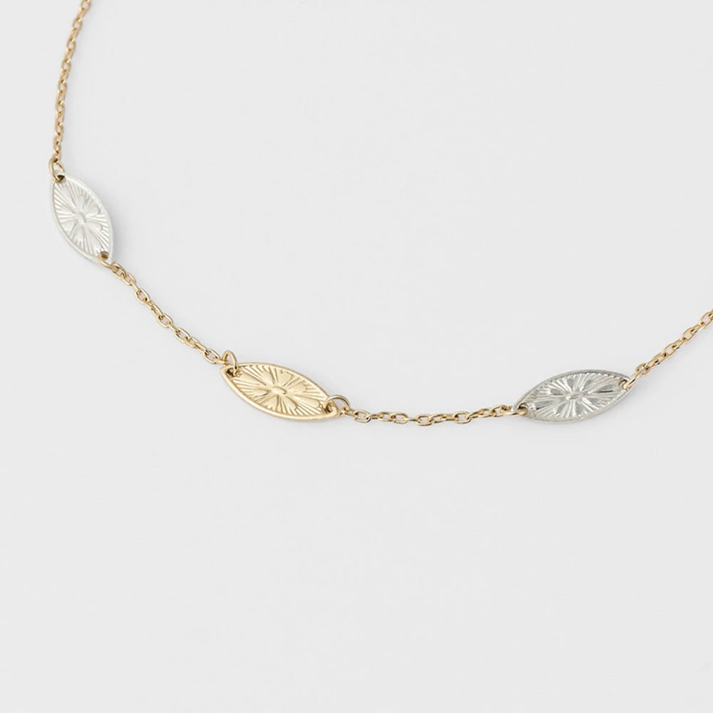 Pulseras Religiosas 925 Sterling Silver 14K Gold Plated Gem Stone Gemstone Carving Two Colour Leaves Adjustable Chain Bracelet