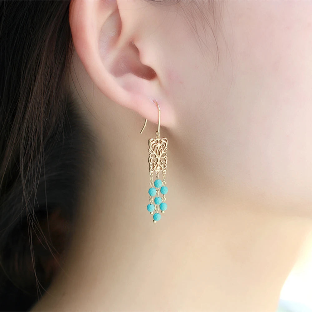 Emotional Factory 925 Sterling Gem Stone Gemstone Series Gold Vermeil Necklace Silver Turquoise Earrings