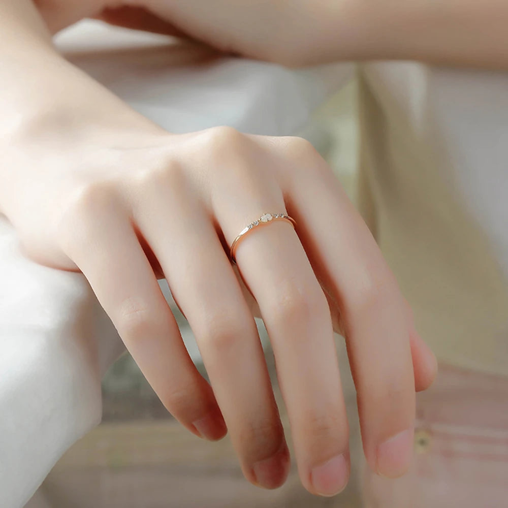 925 Sterling Silver 14K Gold Plated Gemstone Zircon Natural Oval Egg Australian Opal Ring