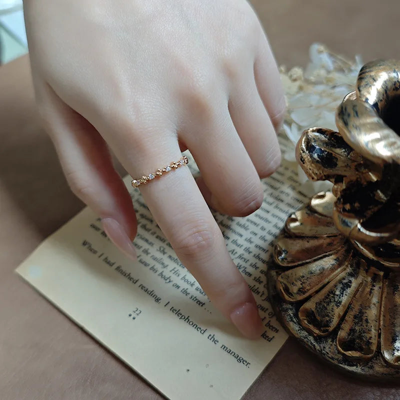 Emotional Factory 925 Sterling Silver 14K Gold Plated Gemstone Cz Zircon Flower Ring for Women Gift Wedding