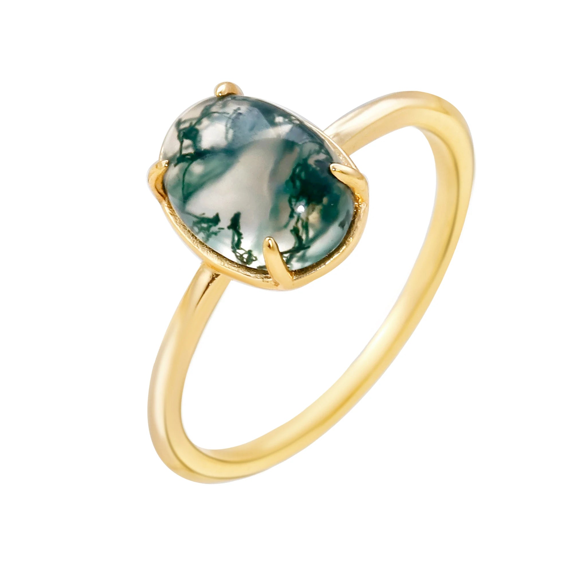 Anillo 925 Sterling Silver Gold Jewelry Gemstone Fine Rings Emerald Ruby Crystal Red Corundum Aquamarine Onyx Cordierite Ring