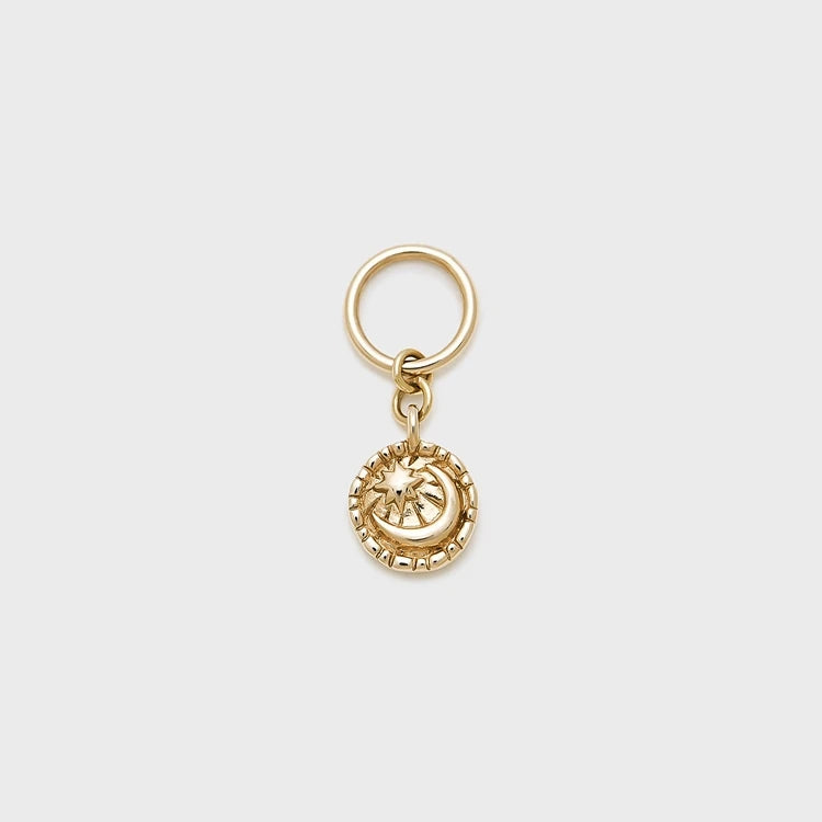 Emotional Factory 925 Sterling Silver 14K Gold Plated Heart Pigeon Star Moon Dove of Peace Pendant