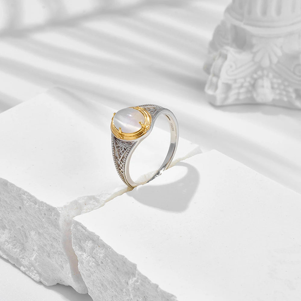 Classic Models Retro Synthetic Cat'S Eye Stone Ring