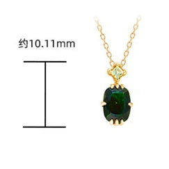 Emotional 925 Sterling Silver 14K Gold Plated Gemstones Natural Vintage Charm Floral Pattern Green Aventurine Peridot Necklace