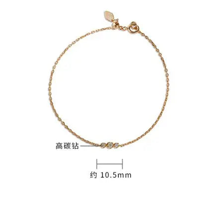 Factory 925 Sterling Silver 14K Gold Plated Gemstone Time Scarred Star Track Laughter Bracelet High Carbon Diamonds Bracelet