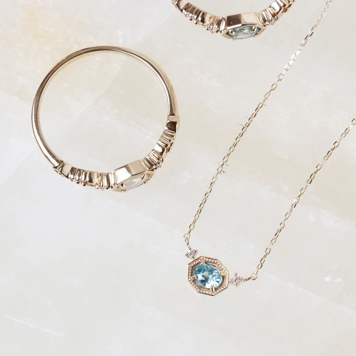 2023New Japanese Style Simple Niche Clavicle Chain Inlaid Apatite NecklaceS925Silver Plated Necklace