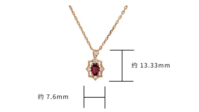 925 Sterling Silver 14K Gold Plated Gemstone Geometrical Sky Blue Topaz Garnet Necklace