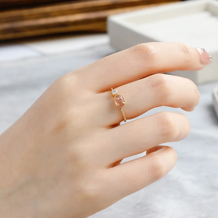 Emotional Factory 925 Sterling Silver 14K Gold Plated Gemstone Irregular Design Cz Zircon Amethyst Ring