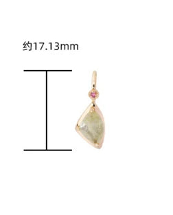 925 Sterling Silver 14K Gold Plated Gemstone Paw Gem Stone Red Corundum Shaped Blonde Crystal Necklace