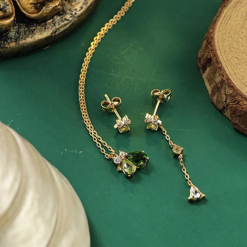 Emotional Factory 925 Sterling Silver 14K Gold Plated Gemstone Love Stone Skull Rose Quartz Pink Crystal Heart Necklace