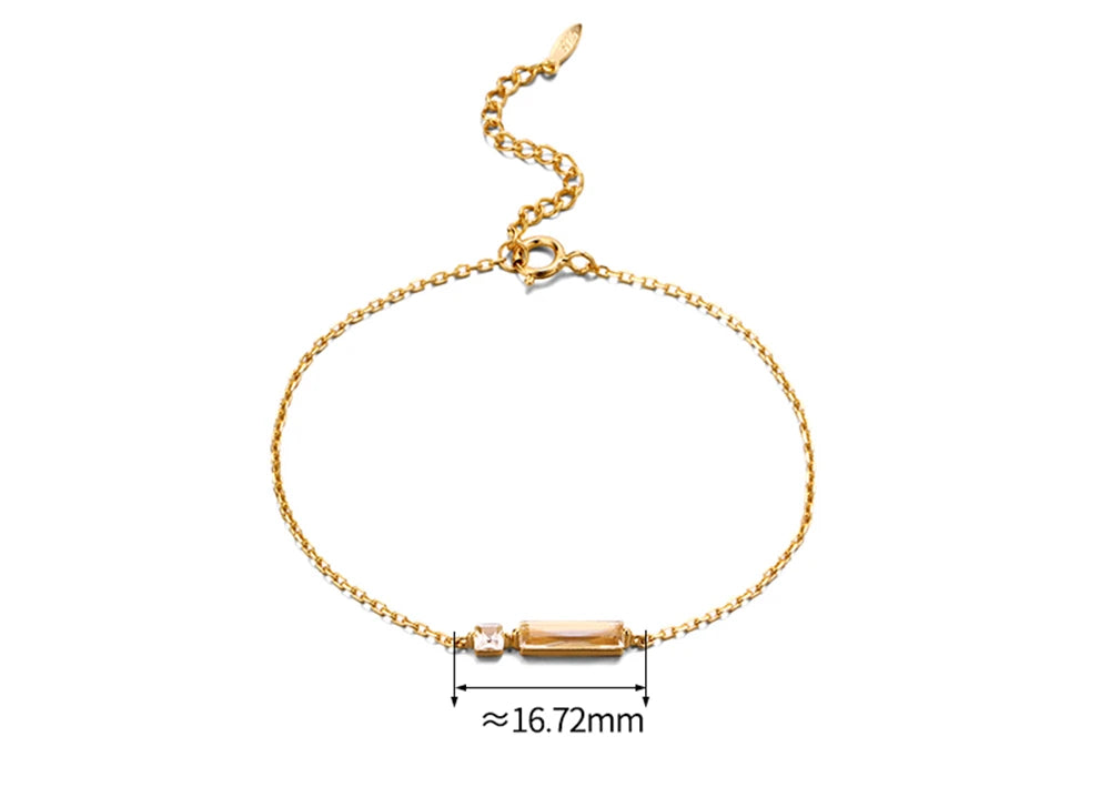 Minimalist Geometry Natural White Crystal  Rock Crystal Bracelets