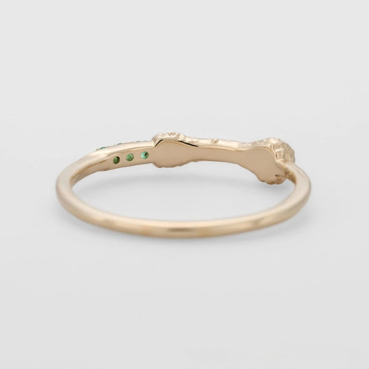 Emotional  925 Sterling Silver 14K Gold Plated Gemstone Retro Simple Magic Personalised Design Magices School Sceptre Ring