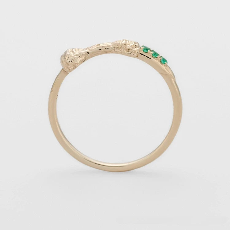 Emotional  925 Sterling Silver 14K Gold Plated Gemstone Retro Simple Magic Personalised Design Magices School Sceptre Ring