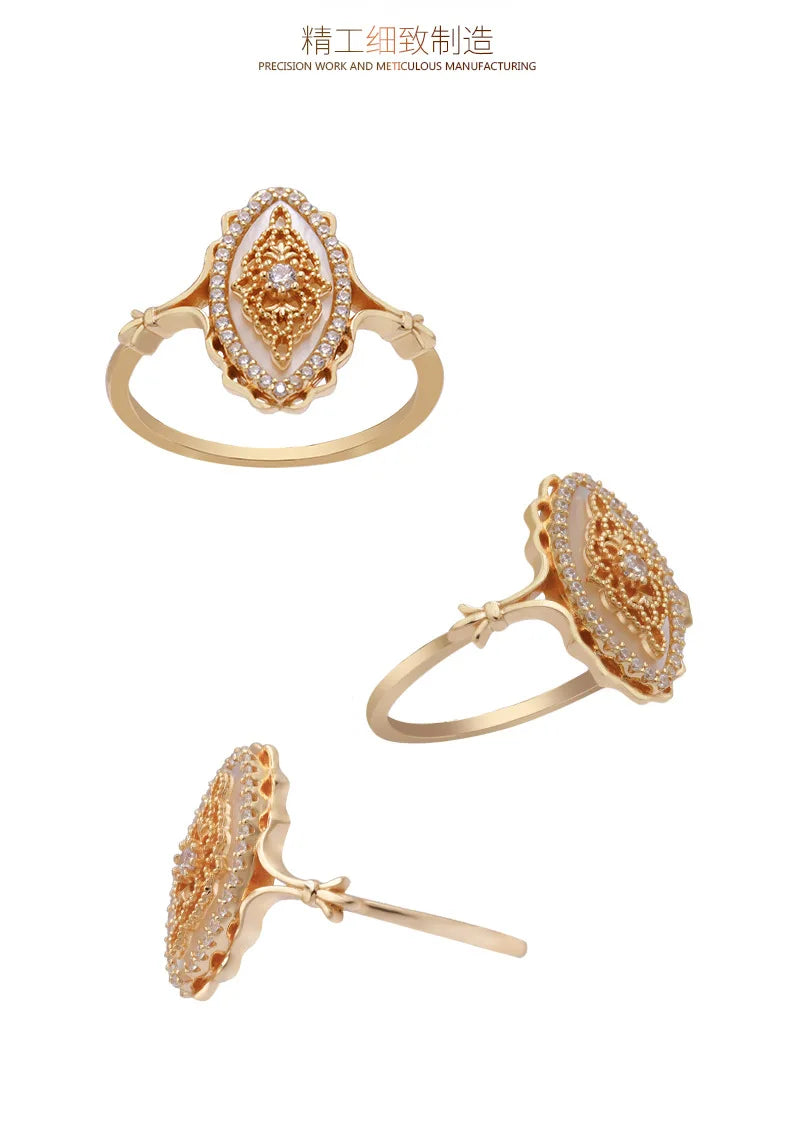 Japanese Style New Model S925 SilverNatural White Pearl Shell Retro Temperament Style Ring