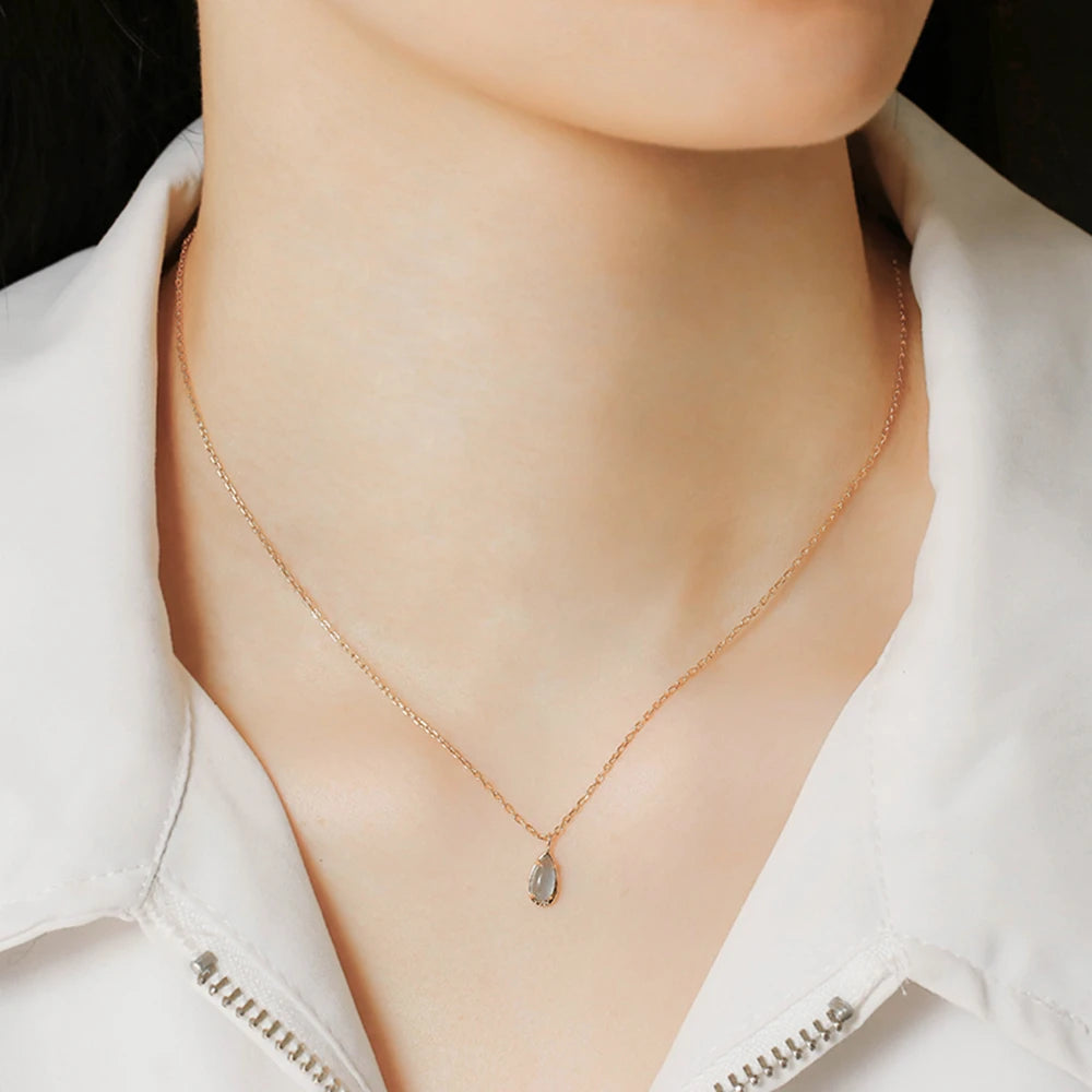 Tears Water Drops Aquamarine Necklace