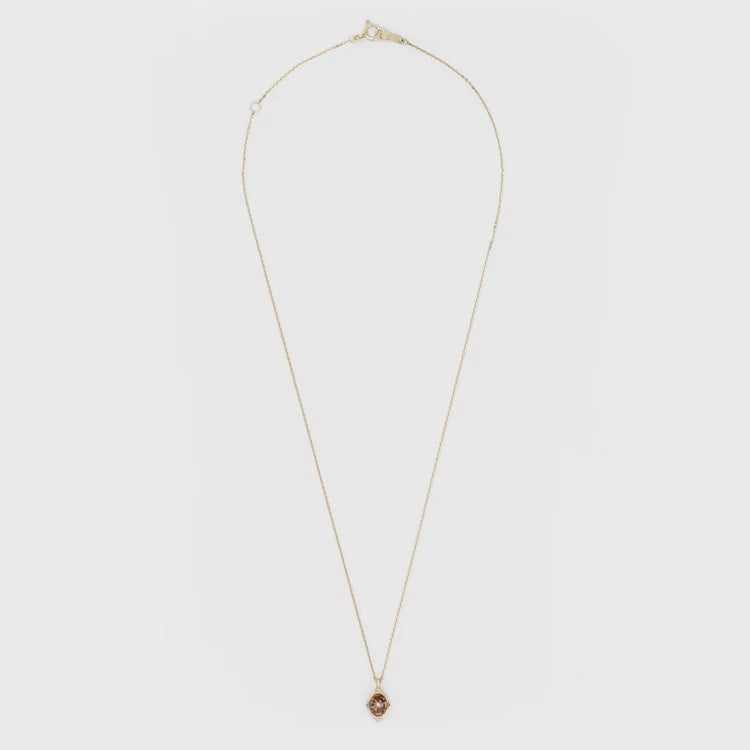 Emotional Factory 925 Sterling Silver 14K Gold Plated Gemstone Pearl Vintage Irregular Magma Enamel Necklace