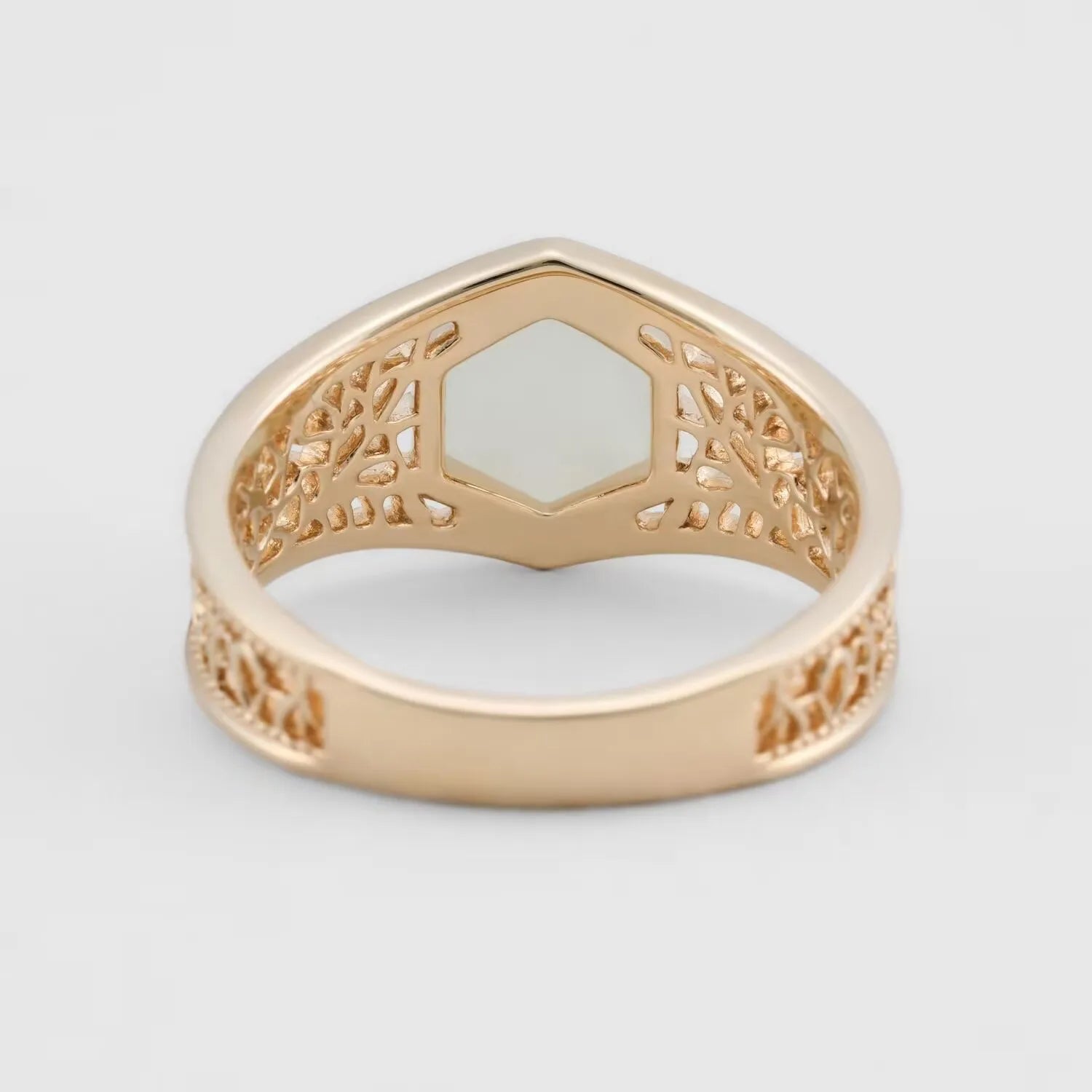 Piedras Pata  Artesanal Joyeria Por Mayor Retro Hollow Carved RingS925Silver Plating14KKim Hetian Jade Ring