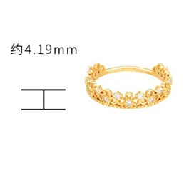 925 Sterling Silver 14K Gold Plated Gemstone White Zircon Double Natural Freshwater Pearls Ring