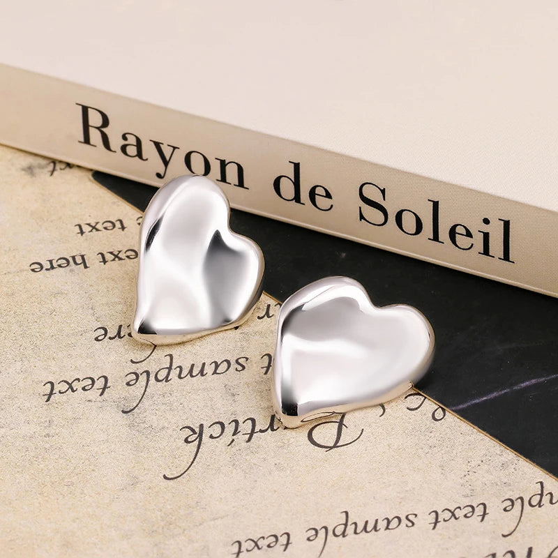 2023 Trendy S925 Sterling Silver Heart Earrings - Versatile Fashion, Factory Wholesale Jewelry