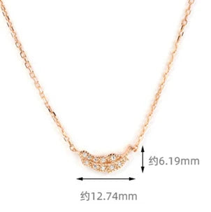 Emotional Factory 925 Sterling Silver Minority Leaf Pendant 14K Gold Plated Necklace