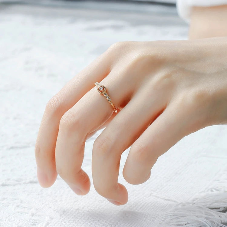 Emotional Factory 925 Sterling Silver 14K Gold Plated Gemstone Bar Cz Zircon Geometric Square Ring