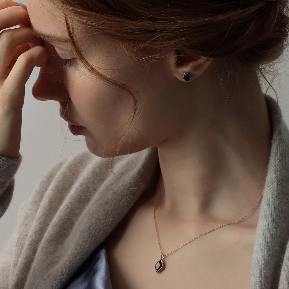 925 Sterling Silver 14K Plated Gemstone Blue Sand Gold Stone Sky Star Shaped Aventurine Necklace