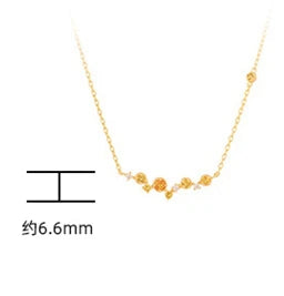 Emotional Factory 925 Sterling Silver 14K Gold Plated Gemstones Meteor Star Natural Citrine Necklace