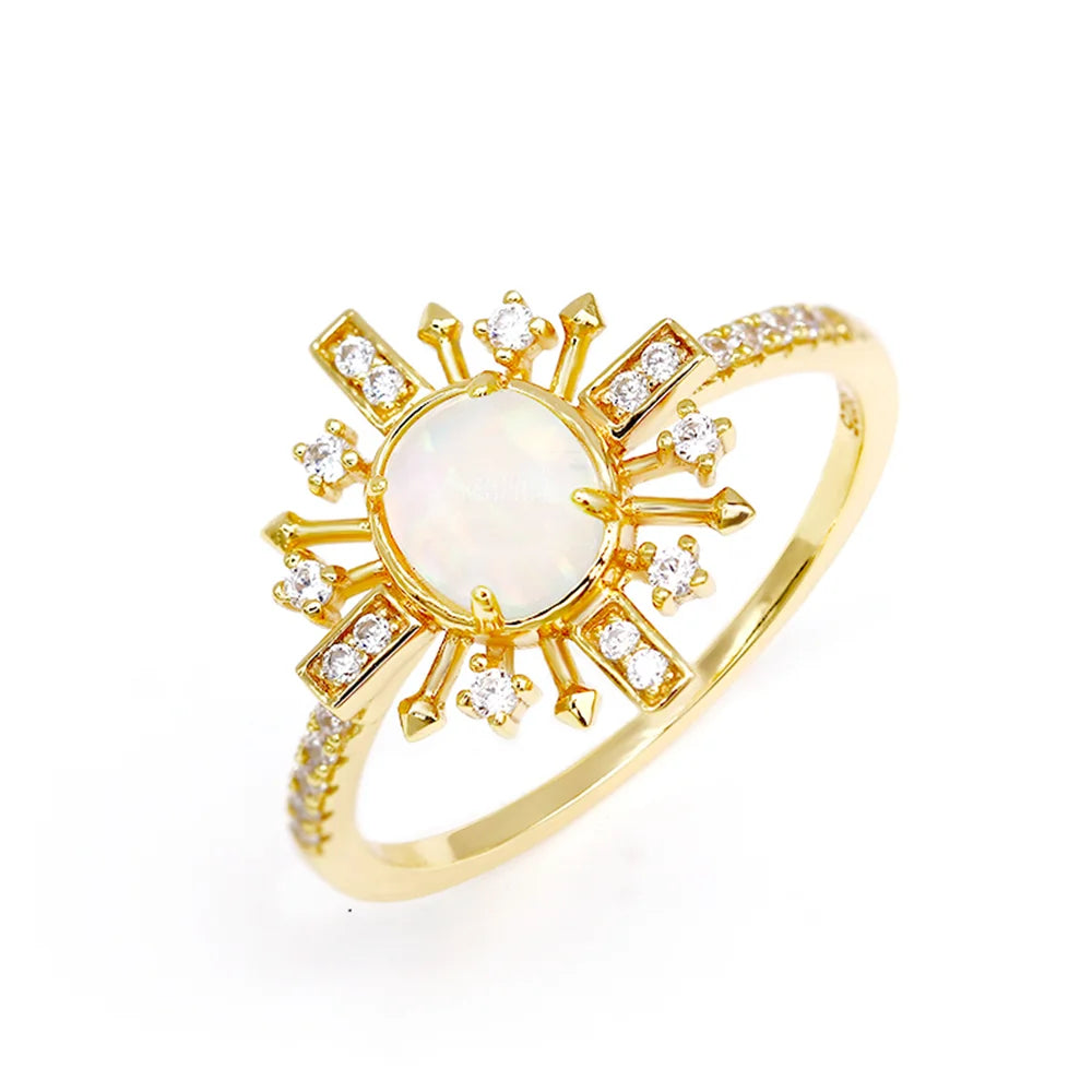 Emotional Bijoux 925 Sterling Silver Gold Jewelry Gemstone Custom Birthstone Cz Moonstone Labradorite Shell Chalcedony Jade Ring