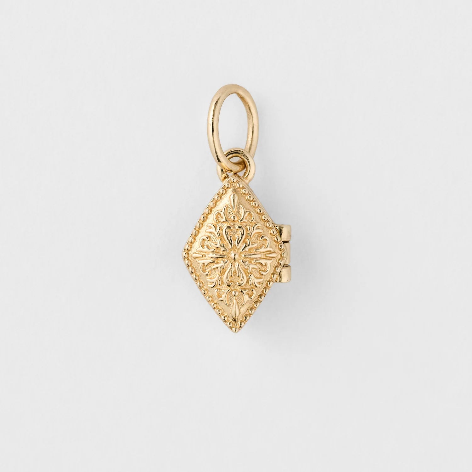 Elegant French Retro S925 Silver 14K Gold Plated Adjustable Double-Sided Lockets Pendant with Sparkling White Zirconium