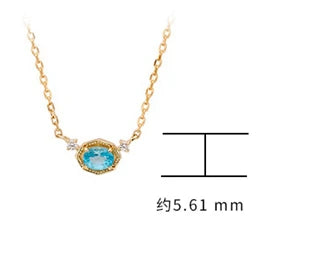 Emotional Factory 925 Sterling 14K Gold Plated Gemstone Zircon Star Natural Silver Apatite Necklace