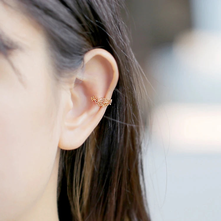 Emotional Factory 925 Sterling Silver 14K Gold Plated Retro Pattern Hook Earrings