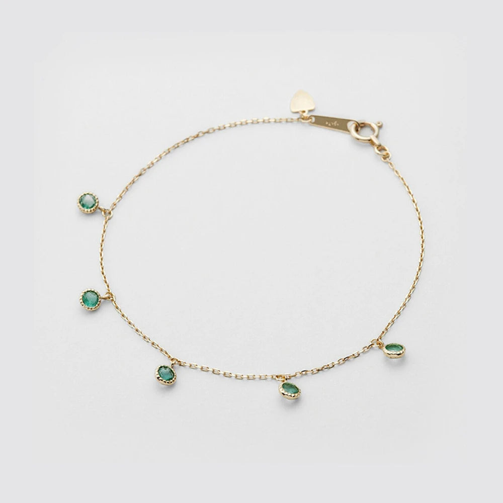 Bijoux 925 Sterling Silver Gold Plated Gemstone Peridot Garnet Amethyst African Opal Labradorite Cordierite Chrysoprase Bracelet