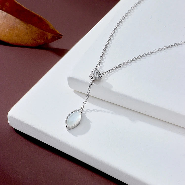 Emotional Factory 925 Sterling Silver 14K Gold Plated Gemstone Water Droplets Rock Crystal Vintage Necklace