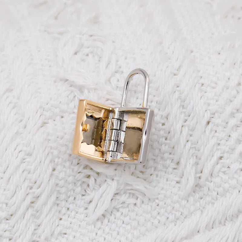 Emotional 925 Sterling Silver 14K Gold Plated Gemstone Can Be Opened With Color-Separated Tea Crystal Lock Lockets Pendant