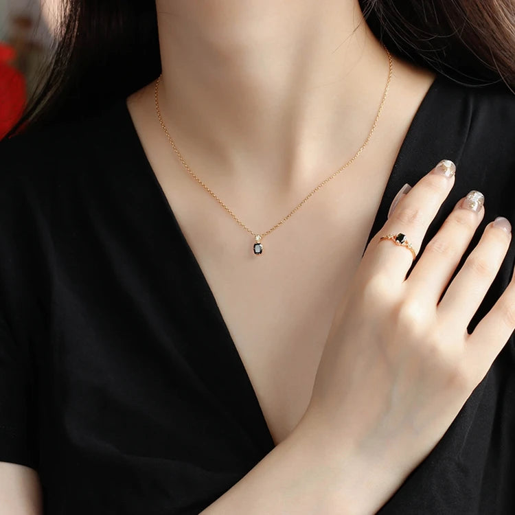 Emotional 925 Sterling Silver 14K Gold Plated Gemstones Natural Vintage Charm Floral Pattern Green Aventurine Peridot Necklace