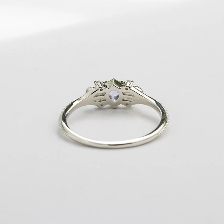 Emotional Factory 925 Sterling Silver 14K Gold Plated Gem Stone Gemstone Summer Tanzanite Freshwater Pearl Ring