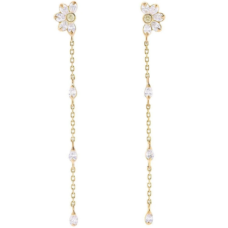 Emotional 925 Sterling Silver 14K Gold Plated Gem Stone Gemstone Retro  Cz Zircon Round White Shell Sky Blue Glass Earrings