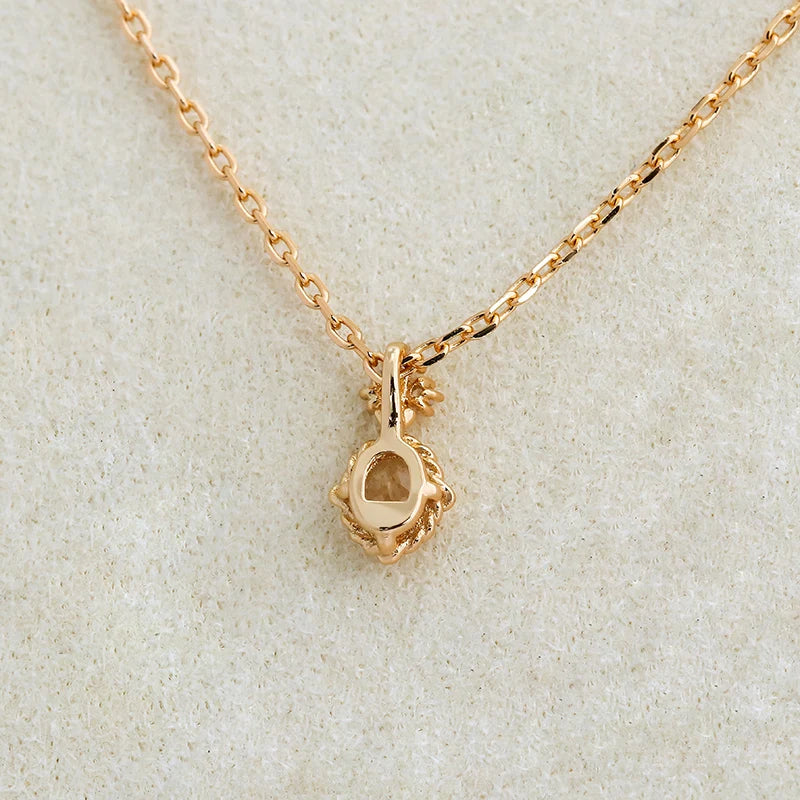 Morganite Stone Necklace- Japanese Design Style Fine Jewelry Necklacefor Women