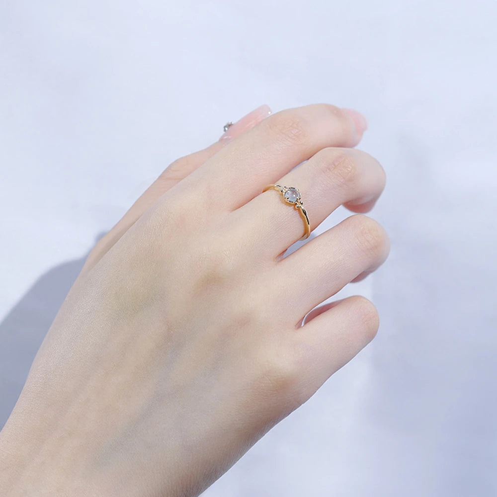 Hot Bague Emotional 925 Sterling Silver Gold Jewelry Gemstone Fashion Rings Beads Topaz Garnet Turquoise Spinel Amber Ring