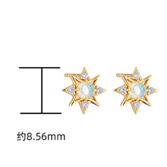 Gem Retro Natural Opal Vintage Earring Mans Star Necklace