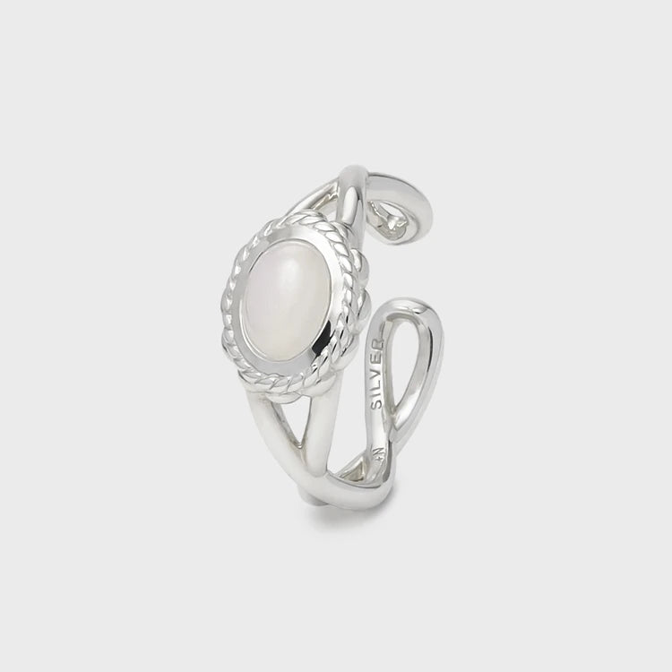 Emotional Factory 925 Sterling Silver Platinum Gold Plated Gemstone X Opal Ear Clips Earrings