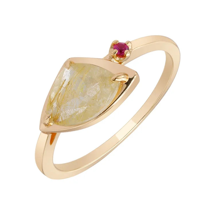 Emotional Bijoux 925 Sterling Silver Gold Jewelry Gemstone Custom Birthstone Cz Moonstone Labradorite Shell Chalcedony Jade Ring