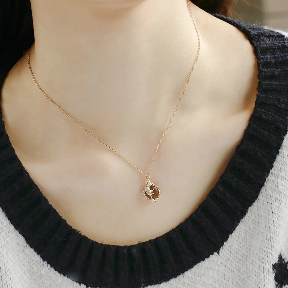 Emotional 925 Sterling Silver 14K Gold Plated Gemstone Cute Cat Golden Tea Crystals Necklace