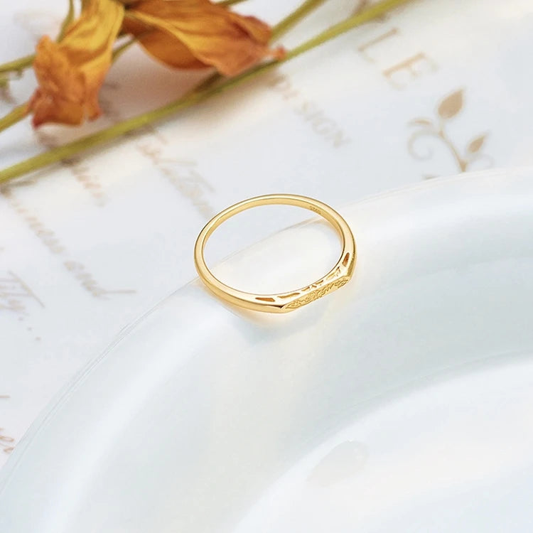 Emotional Bague De Mariage En or Factory 925 Sterling Silver 14K Gold Plated Gemstones Classical Name Stamped Ring